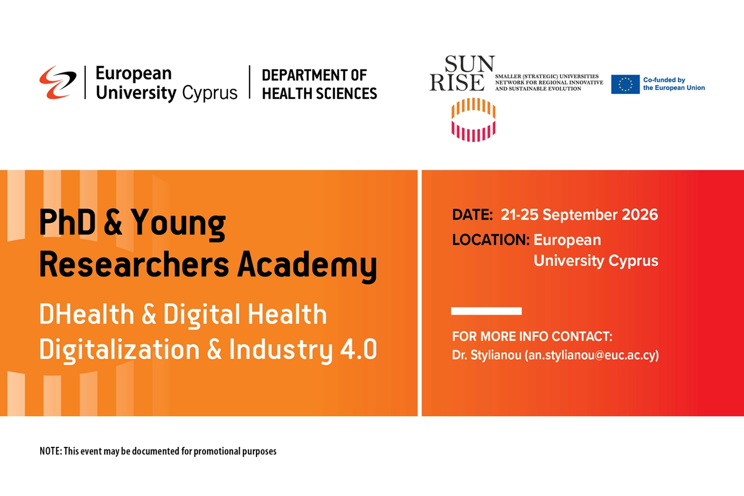 1st SUNRISE PhD & Young Researchers Academy